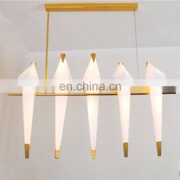 Новый дизайн. Простой белый подвеска-люстра в виде бумажного журавля с птицей photo-3