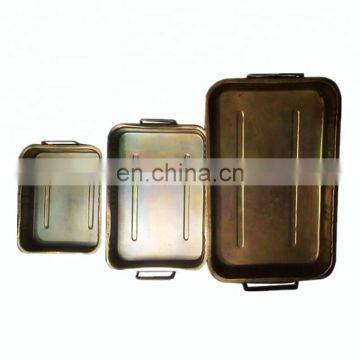 Stainless Steel Oil Pan Oblong Oil Drain Pan For Collect Waste Oil With Handle