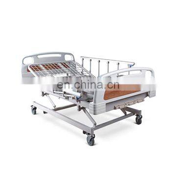 Medical Equipment Manual Lift 2 Cranks Hospital Bed With Side Rails photo-4