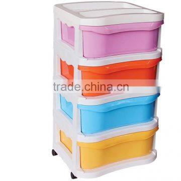 4 tier removable plastic storage drawer, plastic storage cabinet