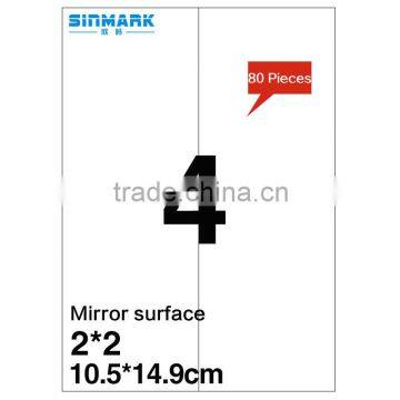 SINMARK 10.5*14.9cm Mirror surface a4 size sticker paper price