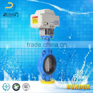 CI/DI DN300 Quick Switch Electric Motorized Wafer Type Butterrfly Valve with Flange Connection