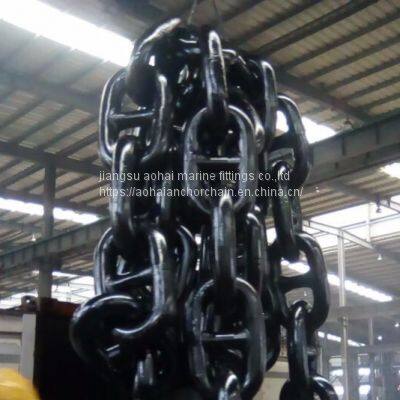 China 73mm Marine anchor chain stockist aohai anchor chain