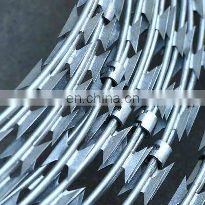 BTO-22 CBT-65 Galvanized Cross Type Concertina Razor Barbed Wire With Low Price photo-5