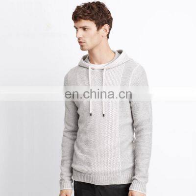Basic Style Men's 100% Pure Cashmere Hooded Jumper