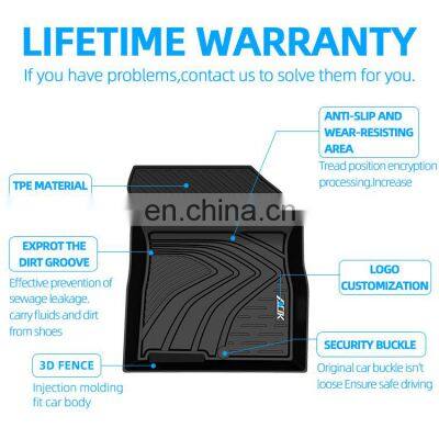 Bulk Sale Durable All Weather Waterproof 4 Pcs Black Rubber Tpe Car Floor Mats For HYUNDAI Santafe 2019 photo-4