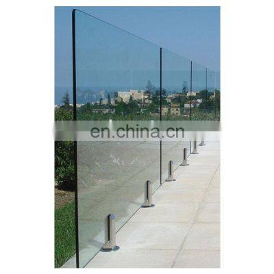 North American Frameless Spigot Tempered Glass Stair/Balcony Balustrades & Handrails Railing Design