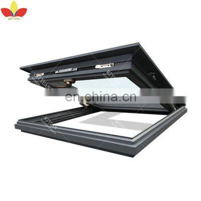 Aluminum Electric Skylight Top Hung Opening Angle 90 Degrees Roof Skylight photo-2