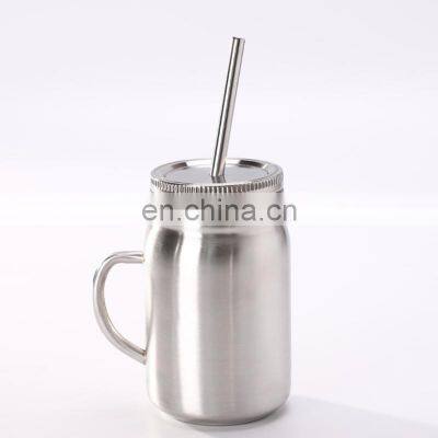 custom new product 550ml double wall stainless steel mug with handle