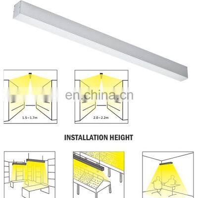 High Quality Modern Office Hotel Indoor Aluminum Smd Hanging 20w 40w Led Tube Light photo-5