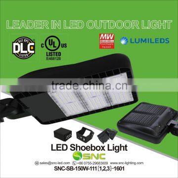 Factory directly 150w UL led shoe box light, 150w area lighting 5 years warranty