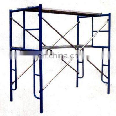 Pre Galvanized Q235 Steel mason layher frame scaffold Galvanized scaffolding frame accessory steel plank for construction