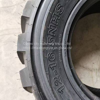 Slip loader tire 10 12-16.5 10R16.5 12R16.5 solid inflatable mass three packs