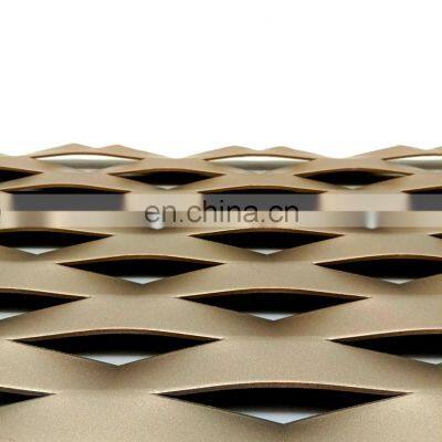 Curtain Wall Manufacturers 3mm Diamond Mesh Copper Facade Cladding Metal