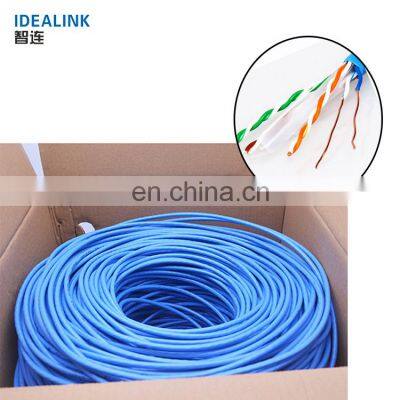 Made in china high speed 4pr 23awg cat6 pure copper cable utp cable 305m cable with best service