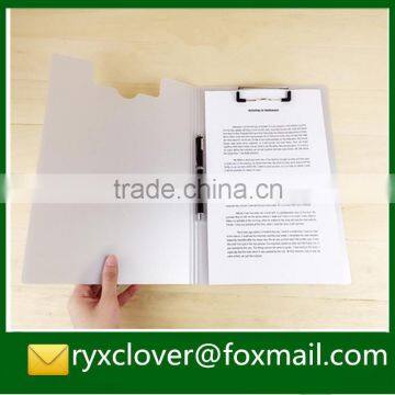 customized hot sale a4 writing clipboard with folding side made in china