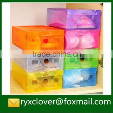 Hot sell clear plastic storage shoe box / Plastic PP shoe box