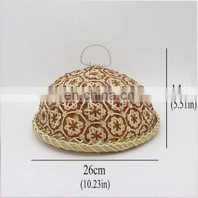 Hot Sale Colorful Bamboo Food Cover Tray With Dome Mesh Vietnam Supplier photo-3