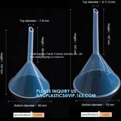 Factory Directly Transparent Large PP Plastic Perfume Dispensing Funnels, Factory Selling 30mm 50mm 60mm 75mm 90mm 100mm 120mm 150mm Transparent Funnel photo-2