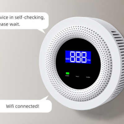 WIFI Gas Detector, Wireless Gas Leakage Detector, Graffiti Household Electromagnetic Valve, Combustible Gas Alarm