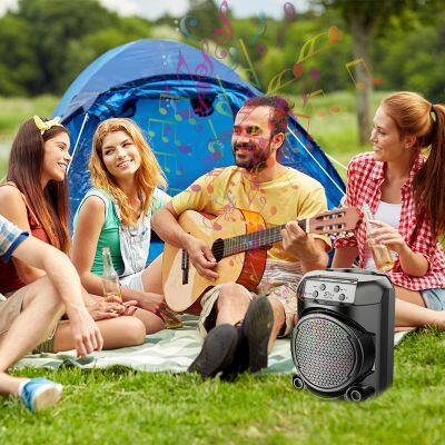 ZQS1483 Oem Portable 4-inch Speaker 8W Power Wireless Bluetooth Speaker With Colorful Lights