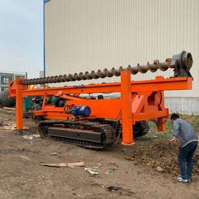 Long Spiral Pile Driver for High-rise Building Foundations, Crawler Walking Drilling Machine, 15-meter Anti-floating Anchor Rod Drilling Rig