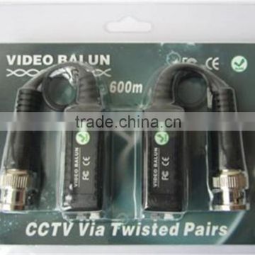 Lowest Price CCTV UTP Cat5 Passive Video Balun Transceiver Connectors For Security Camera