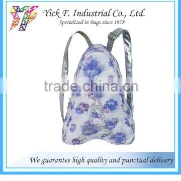 Tower shape Printed PU Leather small backpack for women