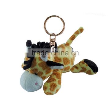 plush keychain giraffe, new design plush keychain wholesale