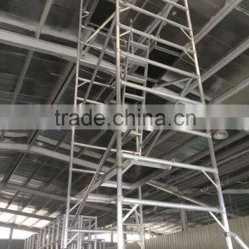 Quick and easy Aluminium Mobile scaffolding with ladder