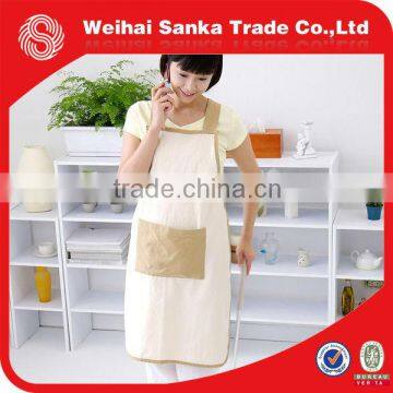 wide stripe cotton fabric apron