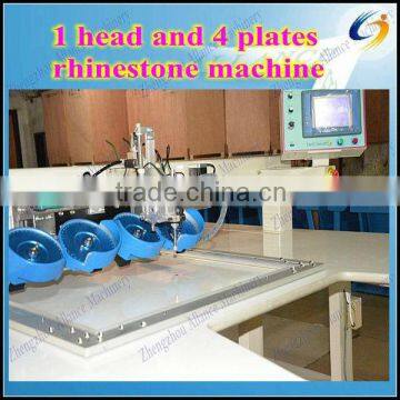 newest automatic ultrasonic hotfix rhinestone setting machine, one head and four plates