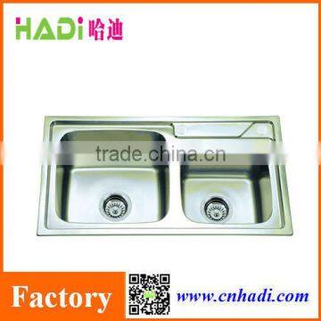 foshan hadi double bowl stainless steel kitchen sinks HD7741