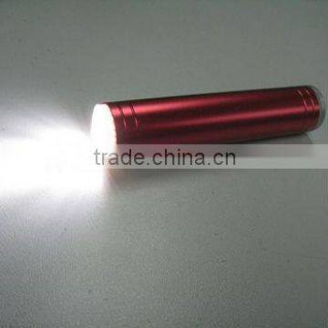 Cylindrical electronics battery charger with LED Light for smartphone, PB005