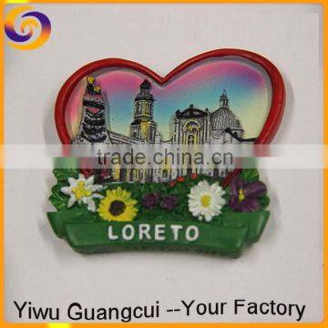 LORETO Europe city souvenir resin fridge magnet