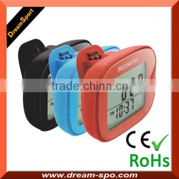 3D sport tracker pedometer with large clip design and have 5 color for choice