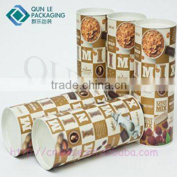 Custom Top Muesli Product Packaging Canister Composite Round Box photo-3