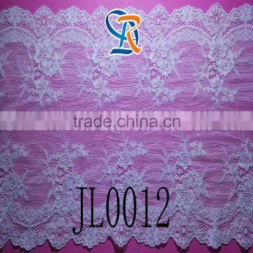 2016 Fujian Fuzhou Grand Slam 3cm Knitted Mesh White Elastic Nylon Spandex Nigerian African Cord Lace photo-2