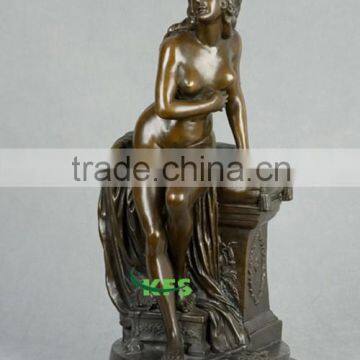 Bronze nude lady sculpture