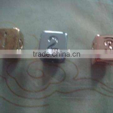 16MM Square Polyhedron D6 ABS Plating Silvery,coppery,golden Dice , 4.4g/pcs Electroplate Dice Surface Coating photo-5