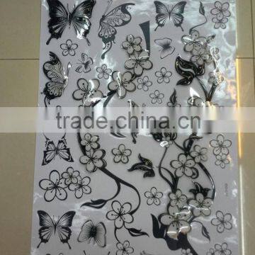 butterfly and l flower layer sticker for decoration