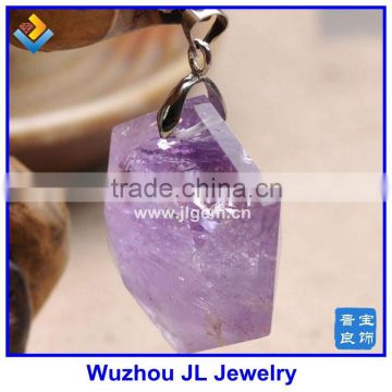 2016 Alibaba Wholesale Natural Purple Crystal David Star Pendant Salomon Seal Pendant