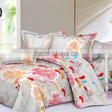 Changxing peach skined Printed 100% Polyester bedsheet fabric for bed linen fabric/printed bedsheet fabric