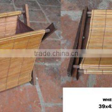 Foldable magazine holder made of bamboo