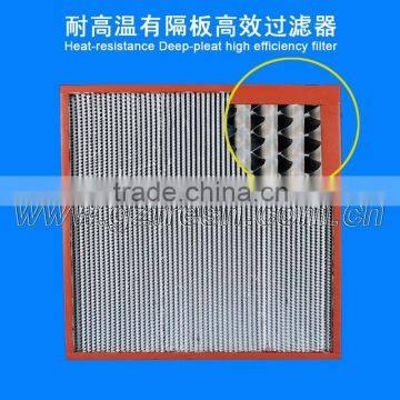 Heat-resistance Deep-pleated High Efficiency Filter HEPA Filter for Oven Equipment(manufacturer)