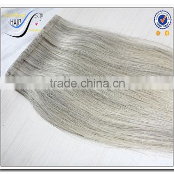 Top Quality Fast Delivery Wholesale Unprocessed Raw Natural Human Grey Hair Weaving 100% Gray Human Hair Weave