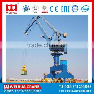 Henan Weihua Double Linked Jib Harbour Crane with Grab/Hook