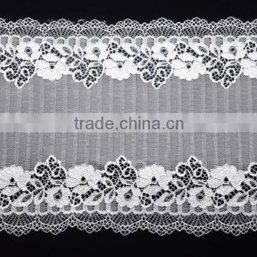 factory price with customized color for Spandex lace trim