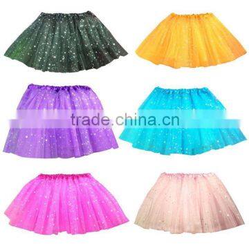 baby girls party Star glitter sparkly tulle tutu Dance tutu skirt Girls summer short skirt SK-4