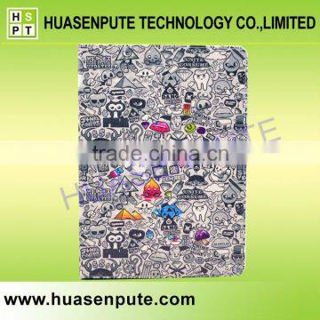 Cartoon Design Compatible Brand and PU Material Cover for iPad5 Stand Case